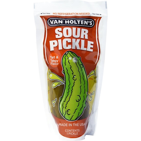 Van Holtens Van Holten's Large Sour Pickle Individually Packed In A Pouch, PK12 412S - main